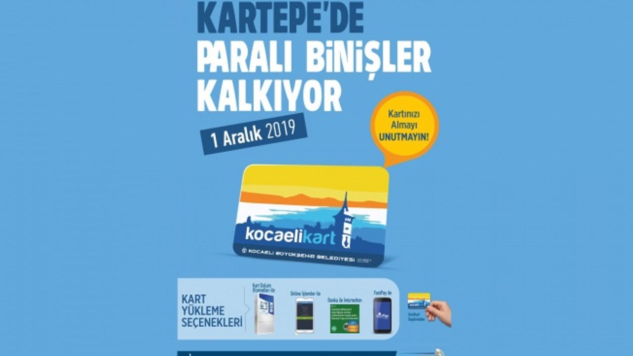 Kartepe'de paralı binişler kalkıyor