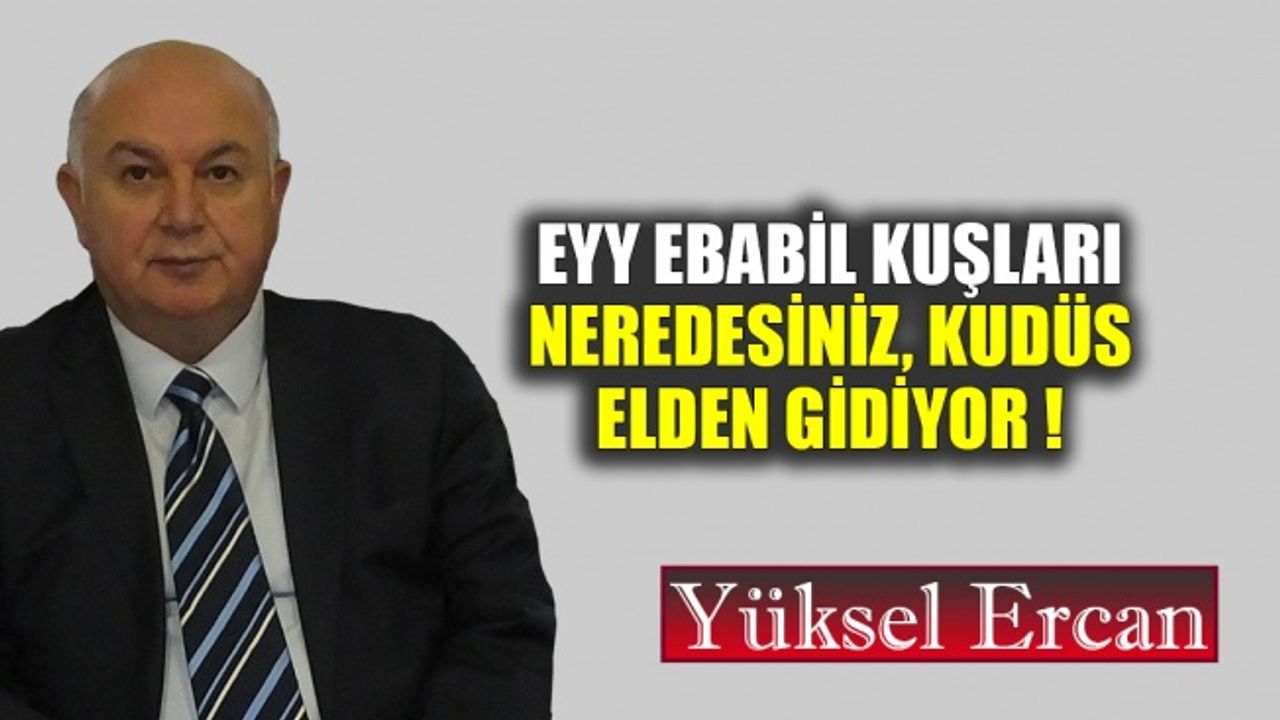 Eyy Ebabil kuşları neredesiniz, Kudüs elden gidiyor !