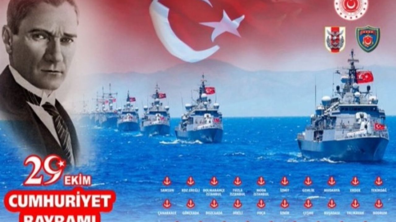 Deniz Kuvvetleri Komutanlığı, 29 gemiyle 29 limanda bayrak töreni yapacak