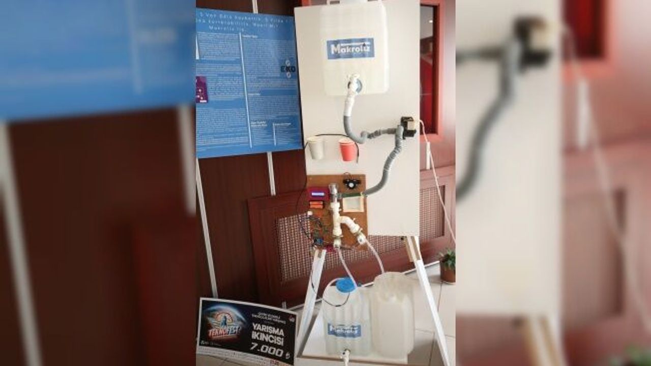 Lise öğrencisi banyoda su israfını önleyen sistem geliştirdi