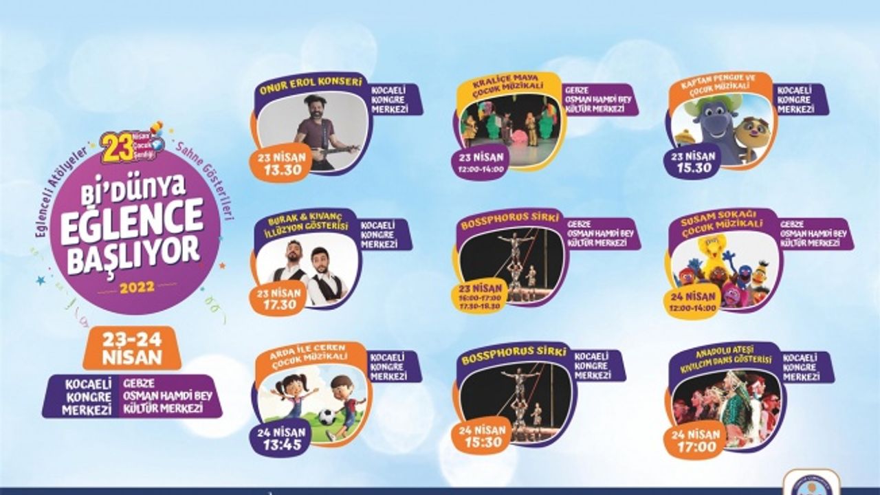 Büyükşehir’den 23 Nisan’da Bi Dünya Eğlence