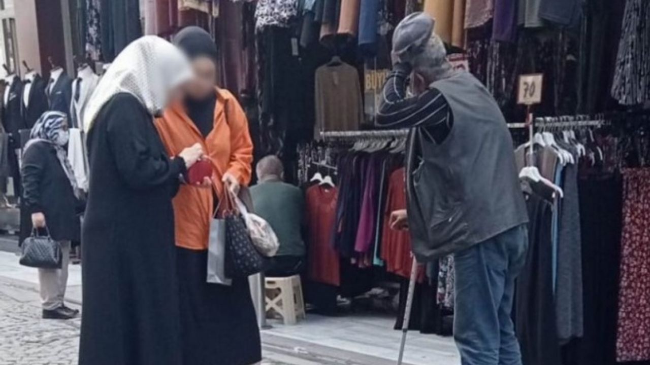 Düzce'de gözaltına alınan koltuk değnekli dilenci yürüyerek çıktı!