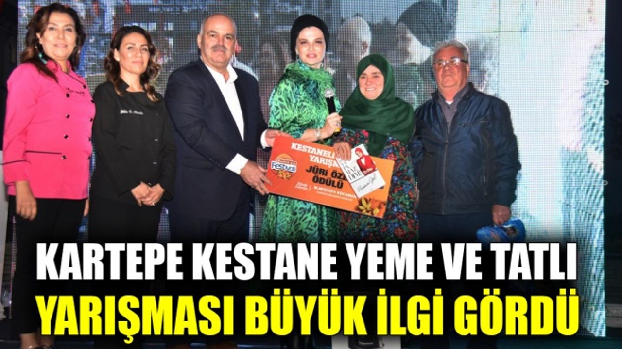 Kartepe kestane yeme ve tatlı yarışması büyük ilgi gördü