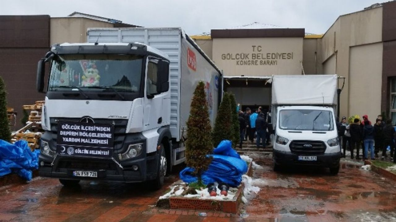 Gölcük'ten 62 saatte 25 tır yola çıktı