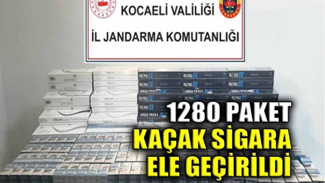 1280 paket kaçak sigara ele geçirildi