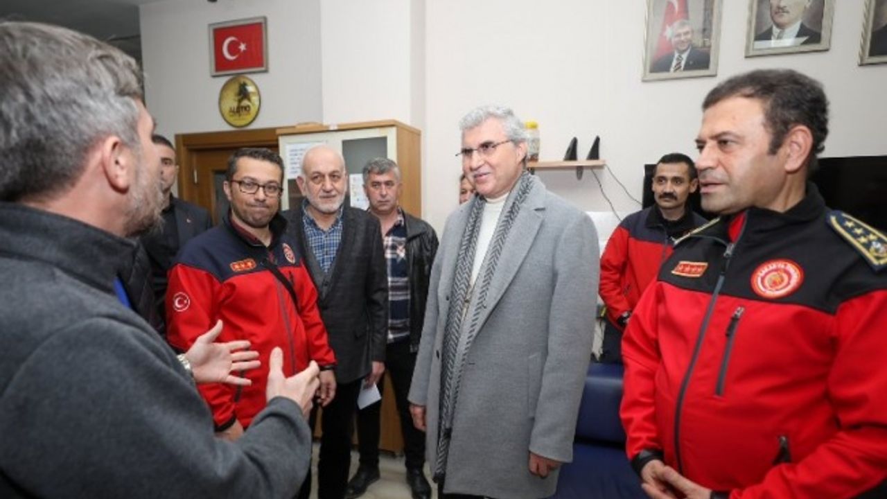 Başkan Yüce'den İtfaiye ekibi ve SABAK'a ziyaret