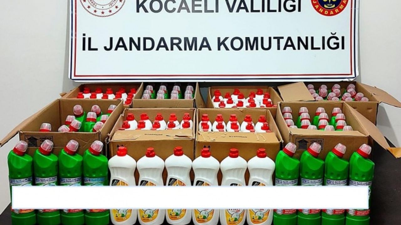 Gebze’de binlerce litre sahte deterjan ele geçirildi