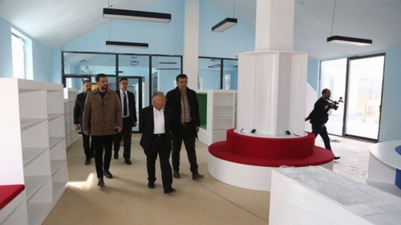 Kayseri'de Çocuk Kütüphanesi ve Müzik Okulu inşaatı tam gaz