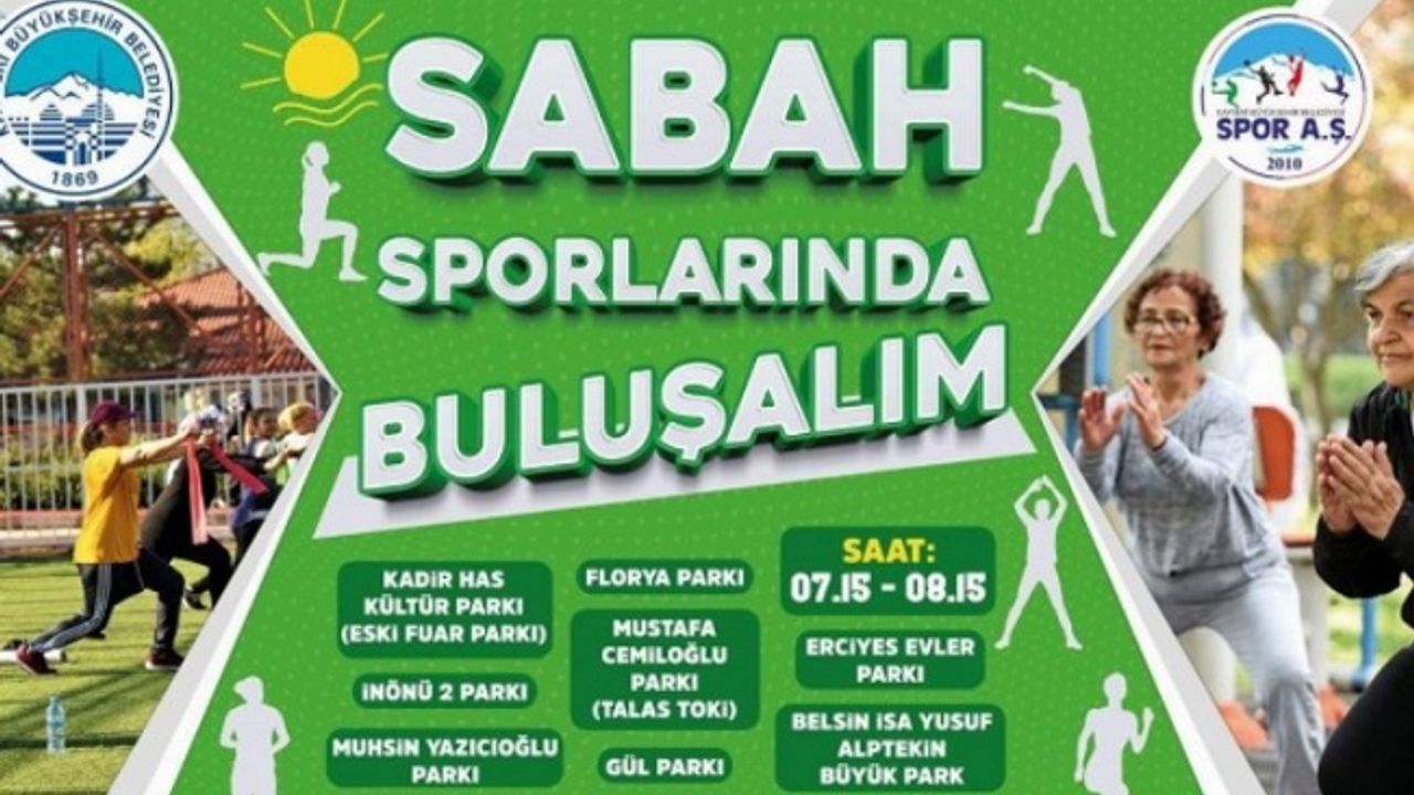 Kayserililer Spor A.Ş. ile sabah sporunda buluşuyor