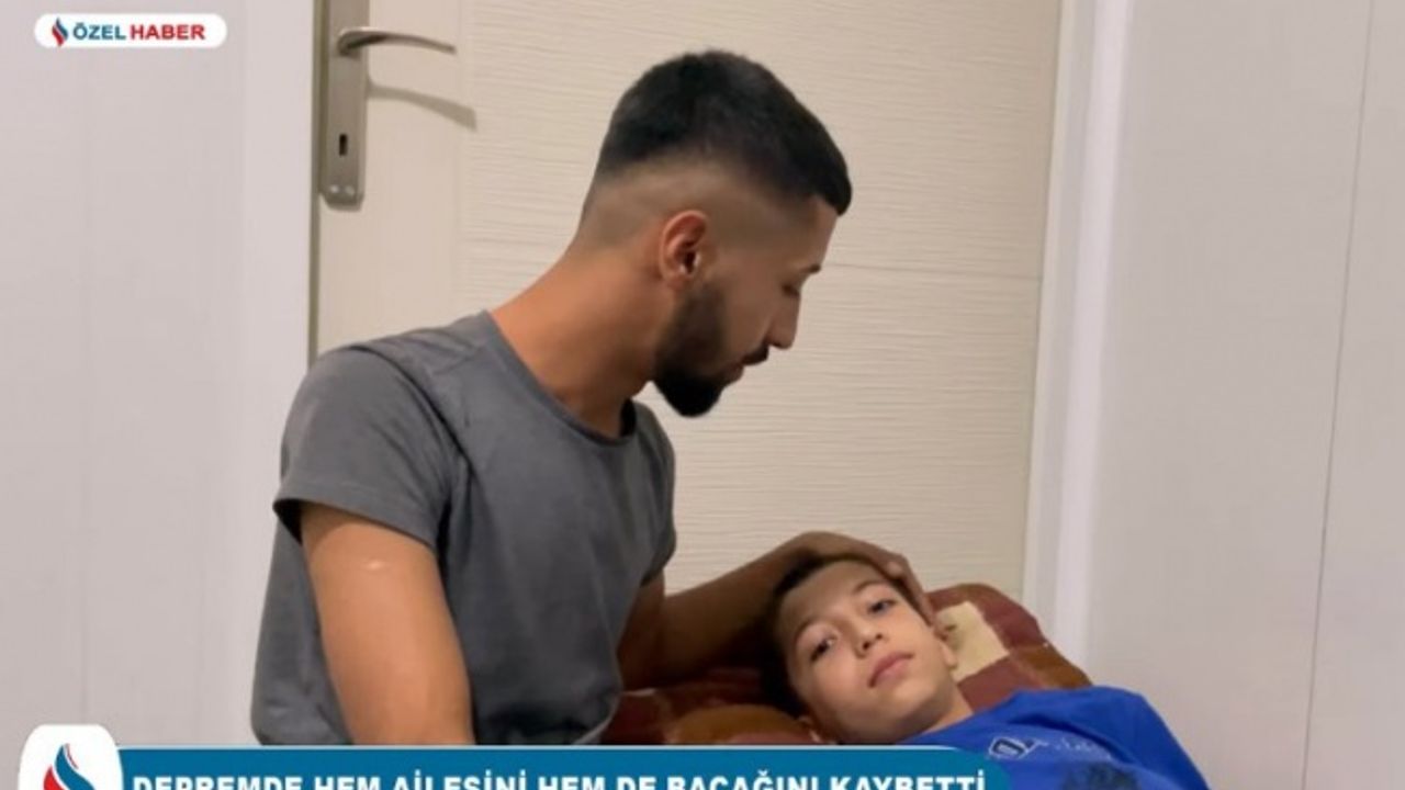 Küçük Yusuf depremde hem ailesini, hem de bacağını kaybetti!