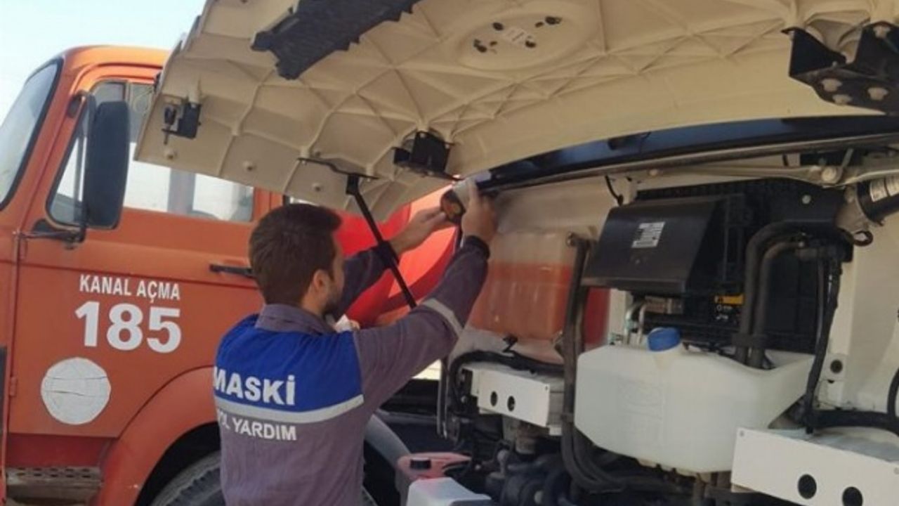 MASKİ’de periyodik araç bakımları ile hizmetler aksamıyor
