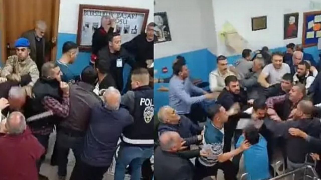 Elazığ'da seçim gerginliği! Sopa ve yumruklar havada uçuştu!