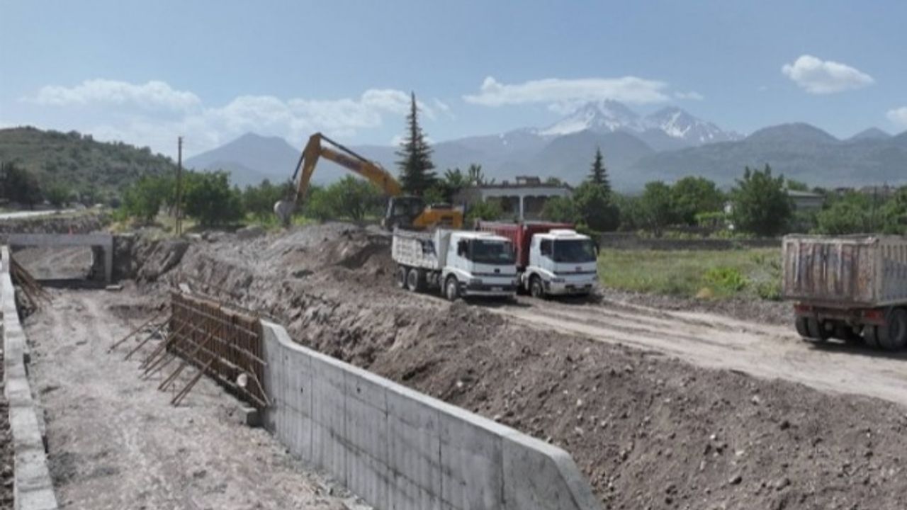Kayseri Hacılar'da sel ve taşkın riskine karşı önlem