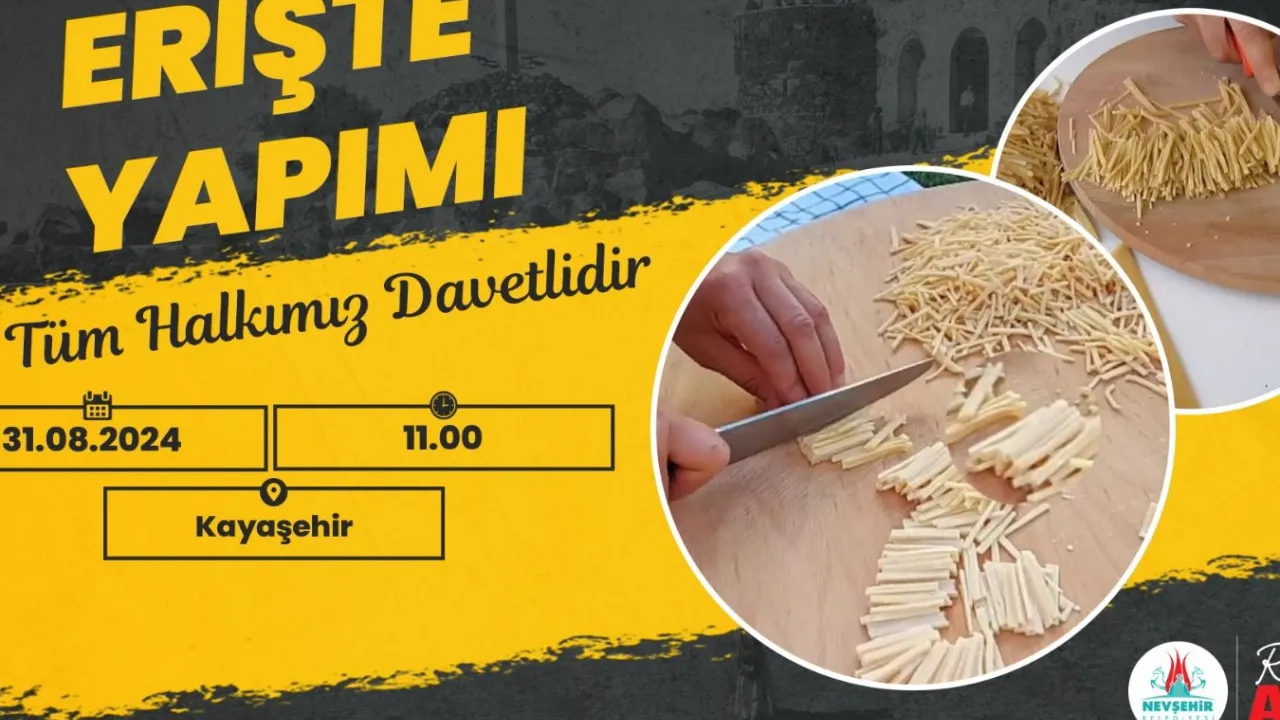Nevşehir'de kadınlar ihtiyaç sahibi aileler için erişte yapacak