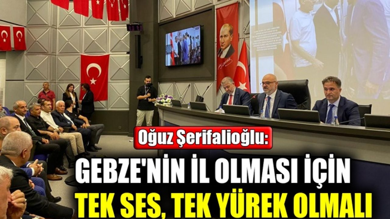 Şerifalioğlu: Gebze'nin il olması için tek ses, tek yürek olmalı
