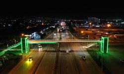 Kocaeli’nde üst geçitler yeşile büründü