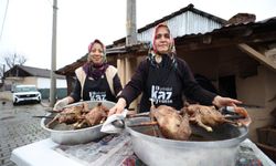 Eseler Köyü’nde Kaz Bayramı öncesi imece bereketi