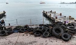 Körfez’de deniz dibi araç lastiğinden temizlendi