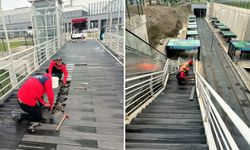 Şehir Hastanesi üst geçidinde konfor ve güvenlik artırıldı