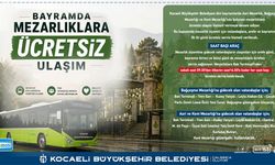 Kocaeli'de mezarlıklara ulaşım ücretsiz