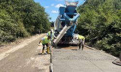 Gebze Duraklı’da beton yol onarılıyor