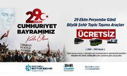 Kocaeli’de 29 Ekim’de toplu ulaşım ücretsiz