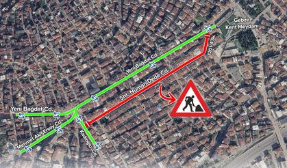 Şehit Numan Dede Caddesi geçici olarak trafiğe kapatılıyor