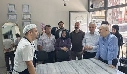 5 başkan bir arada esnafın yanında