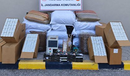 Kocaeli Jandarması 1 milyon TL değerinde kaçak tütün ele geçirdi