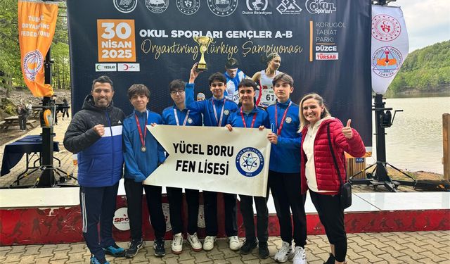 Yücel Boru Oryantiring takımından Türkiye ikinciliği