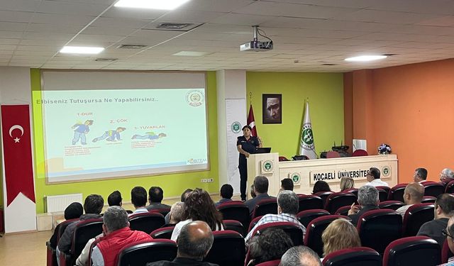 Büyükşehir İtfaiyesi’nden KOÜ personeline eğitim