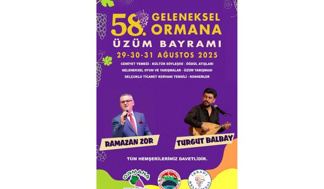 Ramazan Zor, Ormana’da 58. Üzüm Bayramı’na damga vuracak
