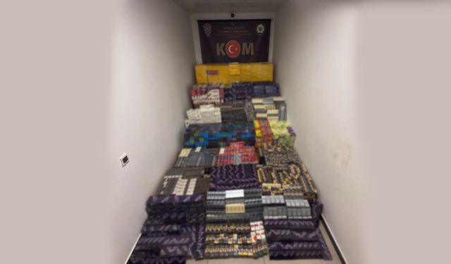 Yapılan operasyonda 4 milyon TL’lik kaçak sigara ele geçirildi