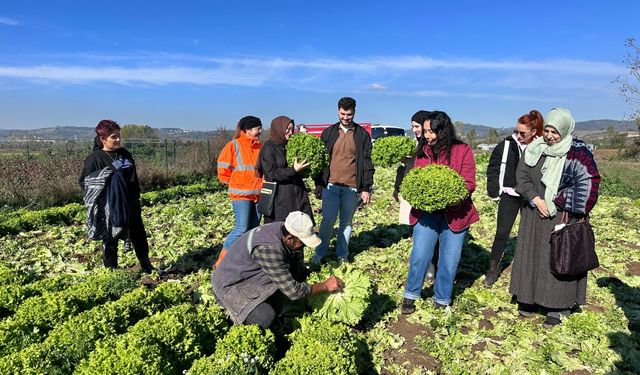 Aday çiftçiler sahada teorik bilgilerini pekiştirdi