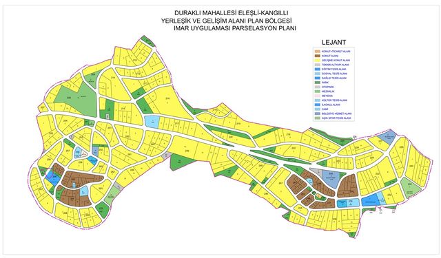 Duraklı Mahallesi’nde 69 hektarlık alanda imar uygulaması tamamlandı