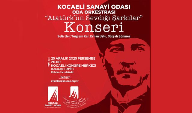 KSO ‘Atatürk’ün Sevdiği Şarkılar Konseri’ düzenliyor