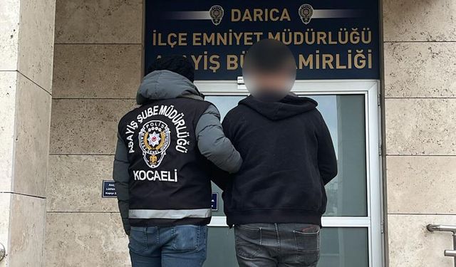 Hırsızlık suçundan 6 yıl 3 ay hapis cezası olan şahıs Darıca’da yakalandı