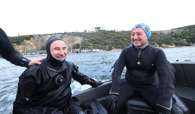 Başkan bu kez Gebze Eskihisar’da dalış yaptı