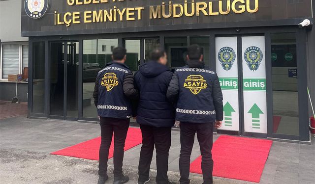 Banka veya kredi kurumları dolandırıcılığından 42 yıl hapis cezası olan şahıs Gebze’de yakalandı