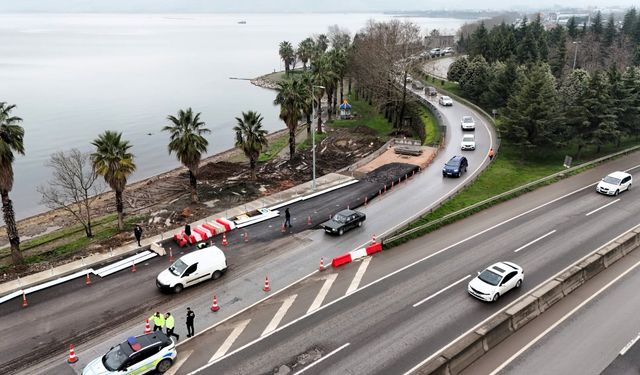 Gölcük kuzey yan yol da trafiğe açıldı