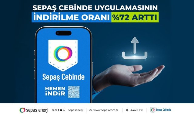 Sepaş Cebinde uygulamasının indirilme oranı yüzde 72 arttı