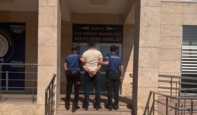 Dolandırıcılık suçundan 3 yıl 9 ay hapis cezası olan şahıs Darıca’da yakalandı