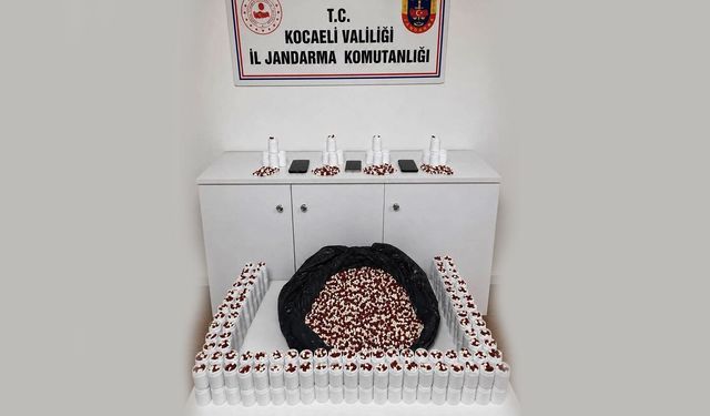 Gebze’de 25.500 adet sentetik ecza hap ele geçirildi