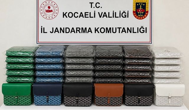 Dilovası’nda 4 milyon 950 bin TL değerinde sahte çanta ele geçirildi