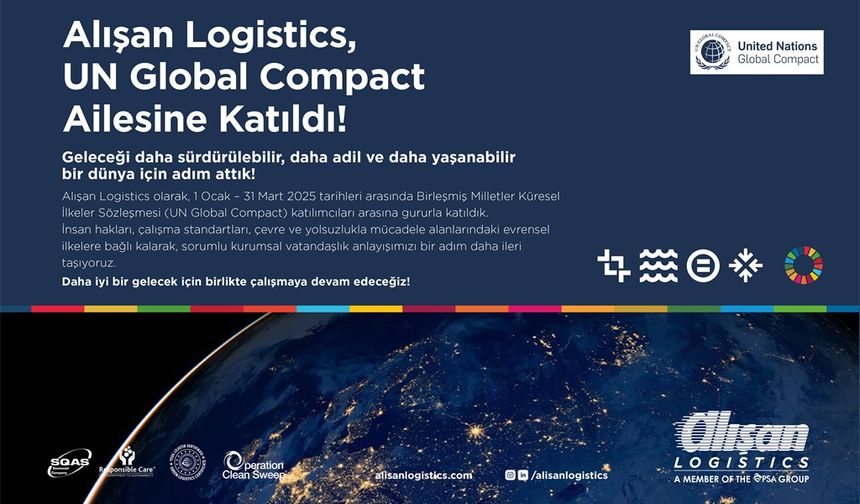 Alışan Lojistik, Birleşmiş Milletler Küresel İlkeler Sözleşmesi (UNCG) imzacıları arasına katıldı