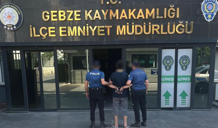 Hırsızlık suçundan 9 yıl 2 ay hapis cezası bulunan şahıs Gebze’de yakalandı