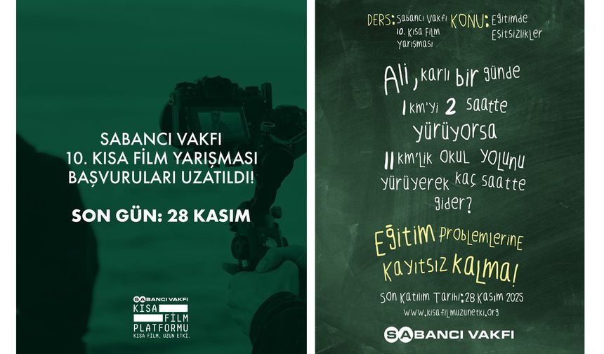 Sabancı Vakfı 10. Kısa Film Yarışması’nın son başvuru tarihi uzatıldı