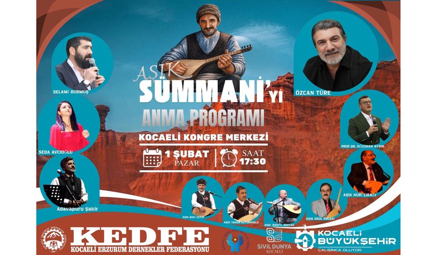 Kocaeli Erzurum Dernekler Federasyonu, Aşık Sümmani’yi anıyor