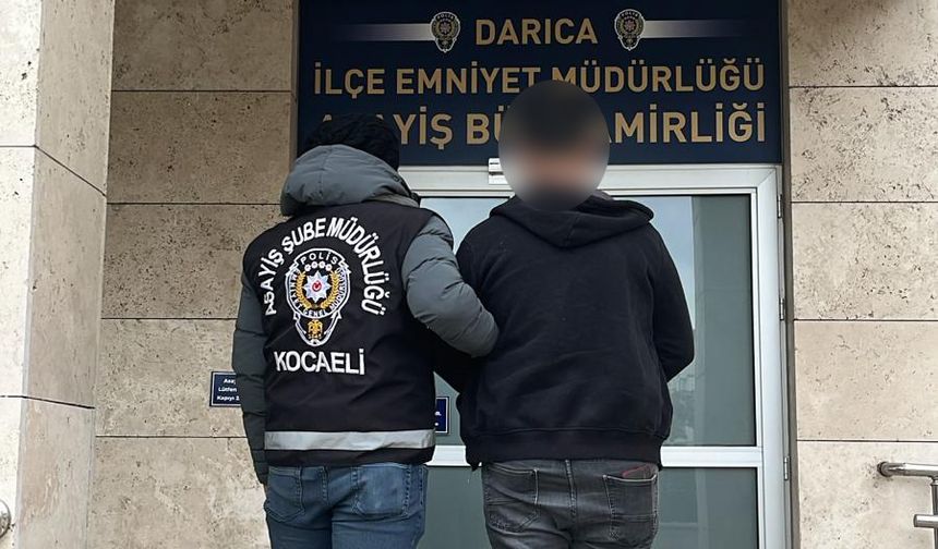 Hırsızlık suçundan 6 yıl 3 ay hapis cezası olan şahıs Darıca’da yakalandı
