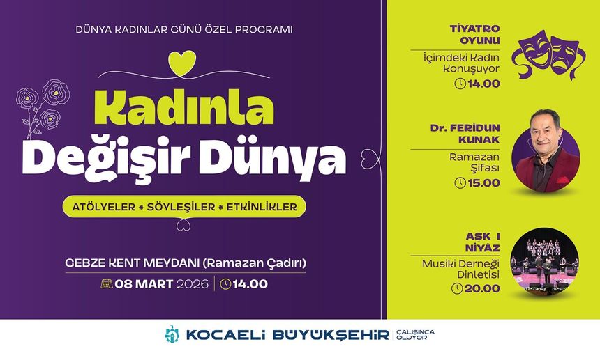 8 Mart, “Kadınla Değişir Dünya” temasıyla kutlanacak